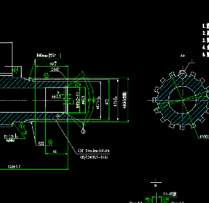 Bản vẽ trục bánh răng đầy đủ chi tiết