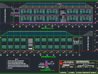 Bản vẽ trường tiểu học 2 tầng kích thước 10.3x43.8m