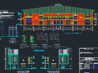 Bản vẽ văn phòng nhà xưởng nhà công nghiệp 8x55m