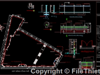 Bản vẽ,Bản vẽ autocad,cổng tường rào,tường rào trường học