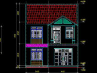 Bản vẽ nhà dân 2 tầng,bản vẽ xin phép xây dựng,Bản vẽ nhà phố 2 tầng,nhà dân 2 tầng,nhà dân 2 tầng 8x12.5m