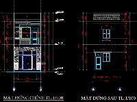 bản vẽ 2 tầng,2 tầng 4.3x14.1m,Nhà phố  2 tầng 4.3x14.1m,FIlethietke nhà phố 2 tầng,Filethiêtke 2 tầng 4.3x14.1m