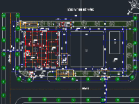 BẢN VẼ XƯỞNG SẢN XUẤT CHẢ CÁ, FILE CAD, PCCC,ĐIỆN