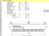 bảng excel,dầm bản rỗng,l=20m,theo 22 TCN 272 - 05,dầm bản rỗng 20m