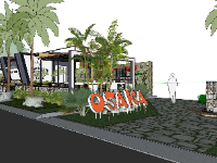 quán cà phê sketchup,sketchup quán cà phê,Mẫu quán cà phê sketchup,phối cảnh quán cà phê,model su quán cà phê