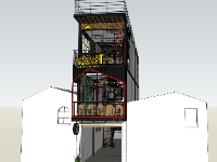 Bao cảnh quán cà phê sang trọng sketchup