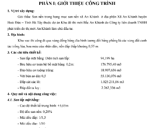 Biện pháp thi công san nền