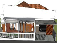 Biệt thự 1 tầng,model su biệt thự 1 tầng,biệt thự 1 tầng file su,sketchup biệt thự 1 tầng,biệt thự 1 tầng sketchup