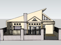 Biệt thự 1 tầng,model su biệt thự 1 tầng,file su biệt thự 1 tầng,biệt thự 1 tầng sketchup,sketchup biệt thự 1 tầng