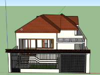 Biệt thự 1 tầng,model su biệt thự 1 tầng,file su biệt thự 1 tầng,biệt thự 1 tầng sketchup,sketchup biệt thự 1 tầng