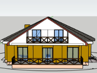 Biệt thự 1 tầng,model su biệt thự 1 tầng,biệt thự 1 tầng sketchup,sketchup biệt thự 1 tầng