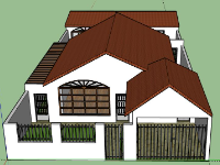 Biệt thự 1 tầng,model su biệt thự 1 tầng,file su biệt thự 1 tầng,sketchup biệt thự 1 tầng,biệt thự 1 tầng model su