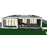 Biệt thự 1 tầng,model su biệt thự 1 tầng,biệt thự 1 tầng file su,sketchup biệt thự 1 tầng