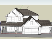 Biệt thự 1 tầng 18x16m file sketchup