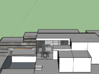 Biệt thự 1 tầng,model su biệt thự 1 tầng,biệt thự 1 tầng file sketchup