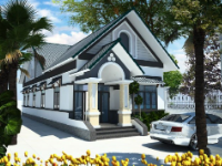 Biệt thự 1 tầng 6.3x21.6m file kiến trúc