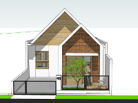 Biệt thự 1 tầng,model su biệt thự 1 tầng,file su biệt thự 1 tầng,biệt thự 1 tầng model su,sketchup biệt thự 1 tầng