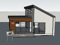 Biệt thự 1 tầng,model su biệt thự 1 tầng,biệt thự 1 tầng sketchup,file sketchup biệt thự 1 tầng