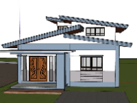 Biệt thự 1 tầng,model su biệt thự 1 tầng,biệt thự 1 tầng sketchup