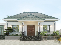 Biệt thự 1 tầng mái Nhật 12.2×12.46m