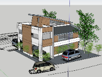 Biệt thự 2 tầng 1 tum file su 10x10m