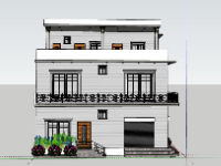 Biệt thự 2 tầng 10x12m file sketchup