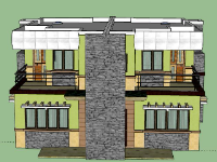 Biệt thự 2 tầng 10x9m dựng file su