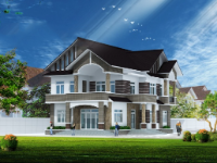 Biệt thự 2 tầng 11.7x19.8m file cad