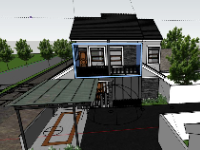 Biệt thự 2 tầng 11x11m model sketchup