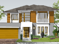 biệt thự 2 tầng,model su biệt thự 2 tầng,file sketchup biệt thự 2 tầng,biệt thự 2 tầng file sketchup