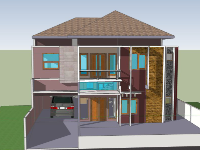 file su biệt thự,sketchup biệt thự,model su biệt thự