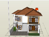 Biệt thự 2 tầng,model su biệt thự 2 tầng,biệt thự 2 tầng sketchup