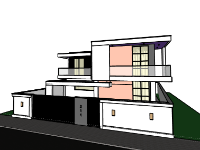 Biệt thự 2 tầng,model su biệt thự 2 tầng,biệt thự 2 tầng file su,sketchup biệt thự 2 tầng,biệt thự 2 tầng model su