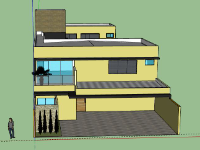 Biệt thự 2 tầng,file su biệt thự 2 tầng,biệt thự 2 tầng model su,sketchup biệt thự 2 tầng