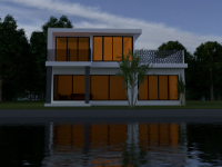 Biệt thự 2 tầng 12x9m file sketchup