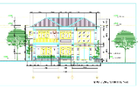 Biệt thự 2 tầng 15.5x7m file cad