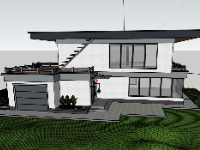 Biệt thự 2 tầng,model su biệt thự 2 tầng,biệt thự 2 tầng file sketchup,file sketchup biệt thự 2 tầng