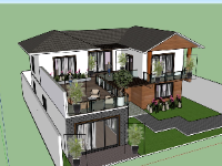 Biệt thự 2 tầng 15x15m phong cách nhật bản