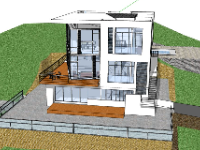 Biệt thự 2 tầng 15x16m dựng file su đẹp