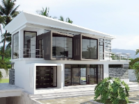 Biệt thự 2 tầng 16x8.4m file sketchup