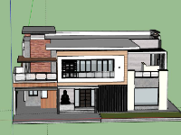 Biệt thự 2 tầng,model su biệt thự 2 tầng,file su biệt thự 2 tầng,mẫu biệt thự 2 tầng sketchup,biệt thự 2 tầng model su