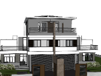 Biệt thự 2 tầng,model su biệt thự 2 tầng,file su biệt thự 2 tầng,biệt thự 2 tầng sketchup