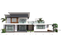 Biệt thự 2 tầng 23x15m file sketchup mới nhất