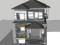 biệt thự su,sketchup biệt thự,model su biệt thự