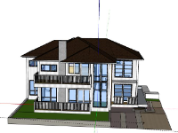 biệt thự 2 tầng file su,sketchup biệt thự 2 tầng,biệt thự 2 tầng model su,file su biệt thự 2 tầng