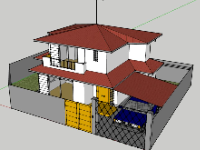 Model 3d su biệt thự,biệt thự 2 tầng,biệt thự  su