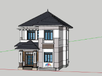 Biệt thự 2 tầng 7x10m dựng file su