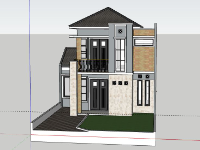 Biệt thự 2 tầng,model su biệt thự 2 tầng,biệt thự 2 tầng file su,sketchup biệt thự 2 tầng,biệt thự 2 tầng model su