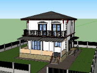 Biệt thự 2 tầng,model su biệt thự 2 tầng,biệt thự 2 tầng file su,file sketchup biệt thự 2 tầng,biệt thự 2 tầng sketchup