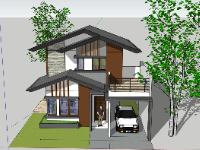 Biệt thự  2 tầng,model su biệt thự 2 tầng,file su biệt thự 2 tầng,sketchup biệt thự 2 tầng,biệt thự 2 tầng file su